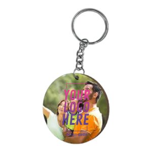 Personalized Circular Keychain Custom Printed Keyring