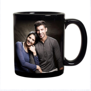 Personalize Printed Black Coffee Mug / Custom Photo Mug