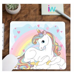 Beautiful Unicorn Printed Mouse Pad for Girl Gamers and Students