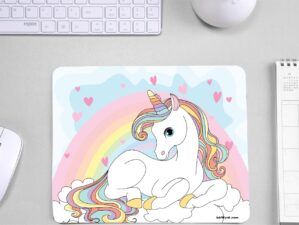 Beautiful Unicorn Printed Mouse Pad for Girl Gamers and Students