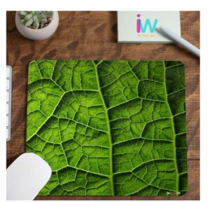 Green Leaf Textured Non Slip Mouse Pad
