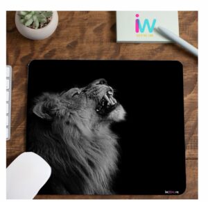 Angry Lion Printed Black Color Anti Skid 3mm Mouse Pad