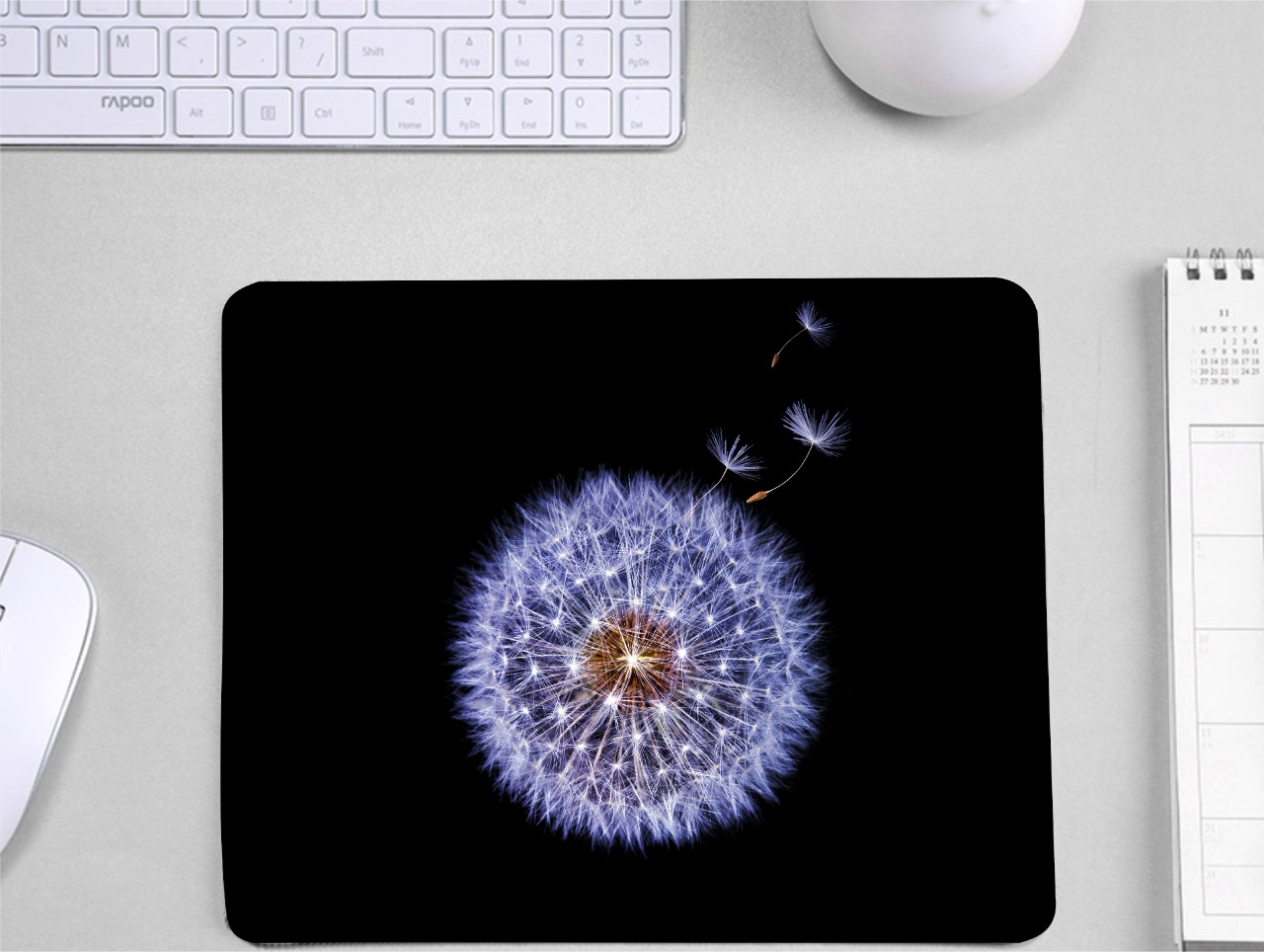 Beautiful Dandeline Flower Rubber Grip Mouse Pad for Computer