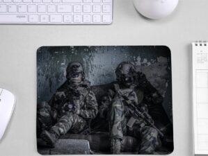 Black Commando Printed Mouse Pad For Offices and Home