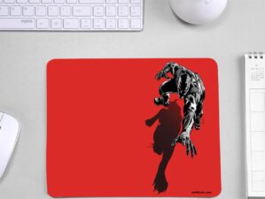 Black Panther Superhero Rubber Grip Mouse Pad for Desktop