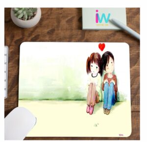 Cute Couple Printed Mouse Pad for Girls
