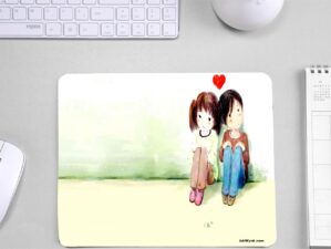 Cute Couple Printed Mouse Pad for Girls