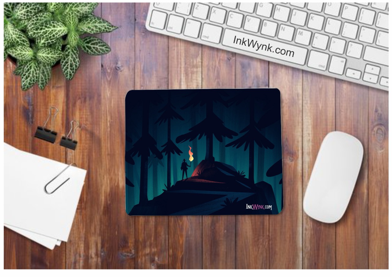 Forest Walk Digital Art Mouse Pad for Gamers