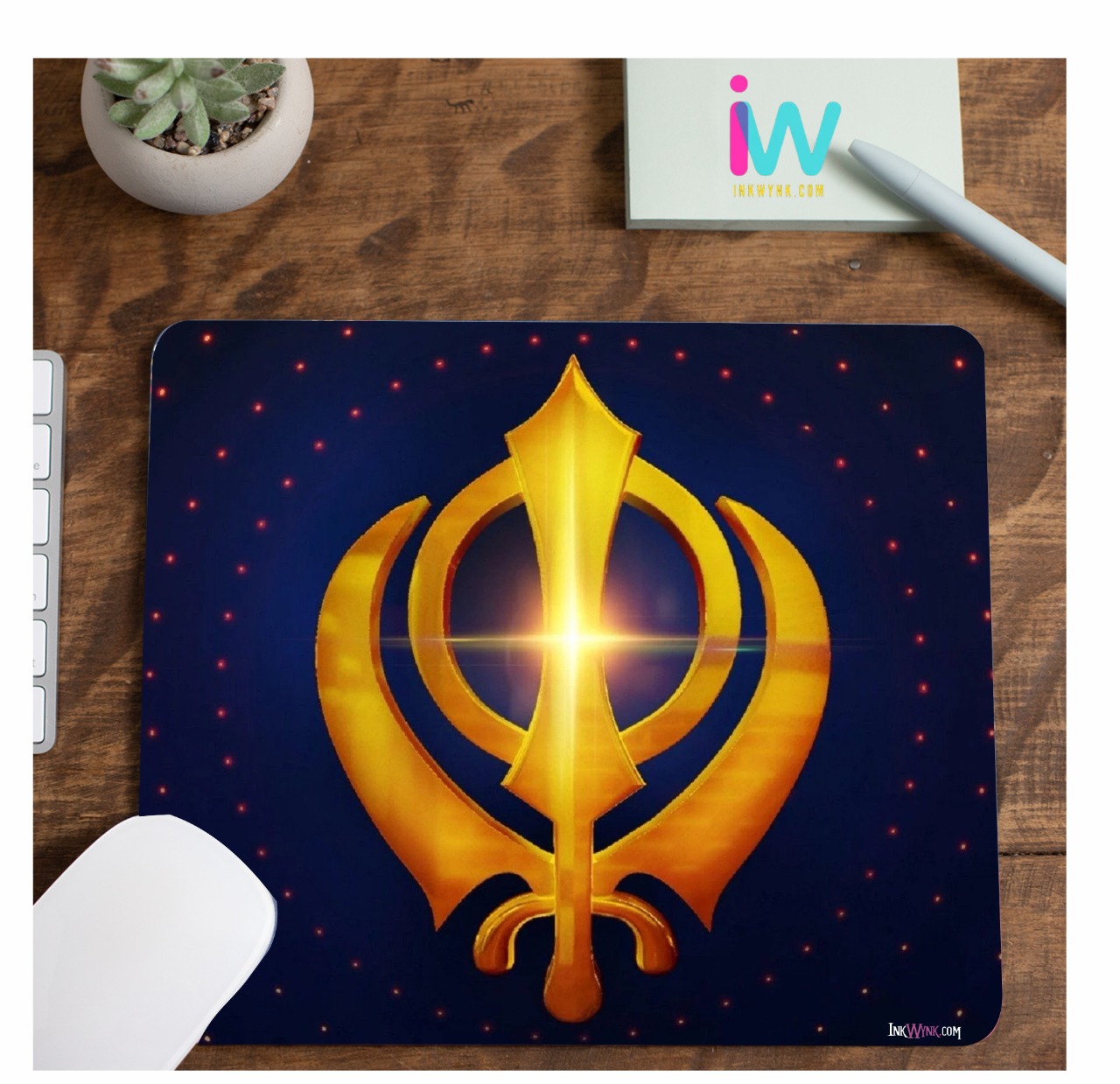 Khanda (Sikh Symbol) Mouse Pad for Home