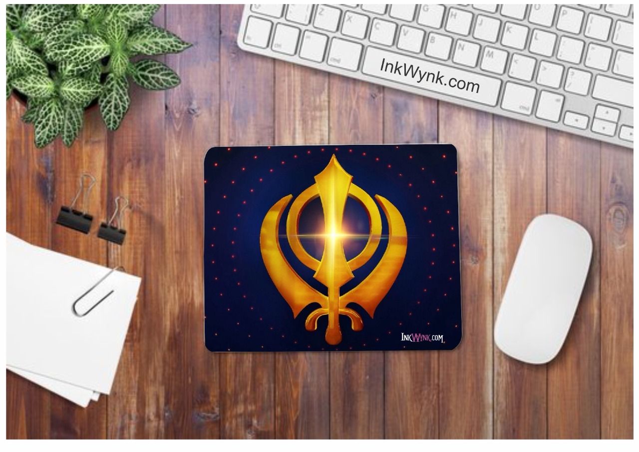 Khanda (Sikh Symbol) Mouse Pad for Home