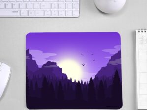 Purple Mountain Design Mouse Pad for Office and Home