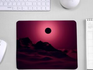 Red Abstract Durable Surface Mouse Pad for Laptop