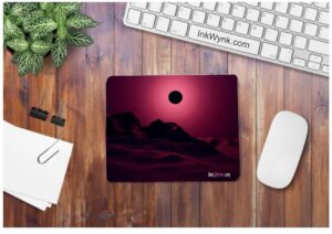 Red Abstract Durable Surface Mouse Pad for Laptop