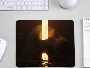 Skeleton Face skid Proof Mouse Pad for Laptop