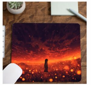 Anime Alone Girl Animated Non-Slip 3mm Thick Mousepad