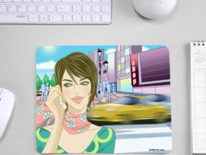 City Women Animated 9x7 Inch Mousepad
