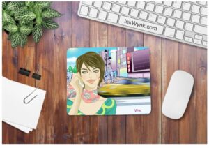 City Women Animated 9x7 Inch Mousepad