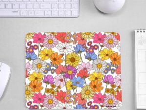 Colorful Floral Printed Design Mousepad