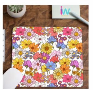 Colorful Floral Printed Design Mousepad