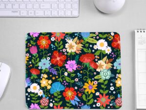 Flower Printed Design Graphical Mousepad