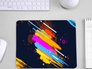 Geometric Abstract Strips Non Slip Mousepad
