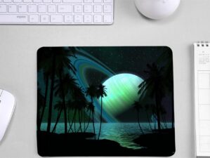 Saturn Space View Theme Mouse Pad