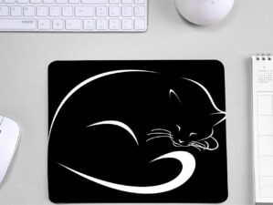 Sleeping Cat Theme 3mm 9x7 Inch Mousepad
