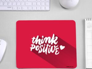 Think Positive Motivation Lines Mousepad