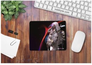 Women Astronaut In Space Animated Mousepad