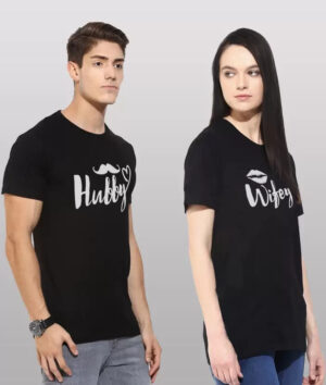 Black Couple Cotton T-Shirt Husband Wife
