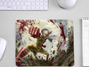 One Punch Man Serious Punch Theme Mousepad