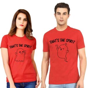 That's The Spirit Cotton Couple Red T-Shirt