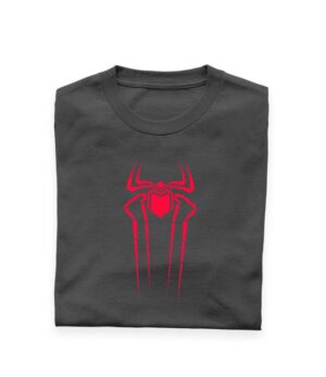 Spider Print Half Sleeve Cotton T-Shirt for Men & Boys (Black)