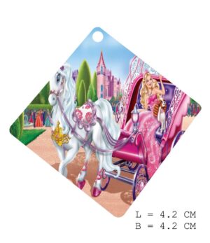 Barbie Printed Wooden Keychain for Girls