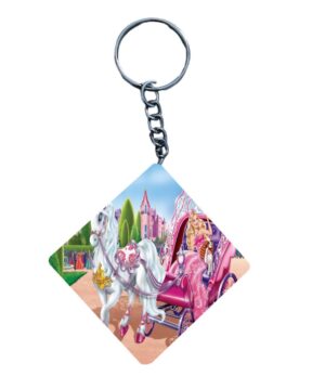 Barbie Printed Wooden Keychain for Girls