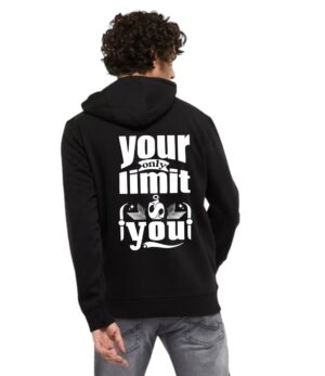 Motivational Black Hoodie for Mens