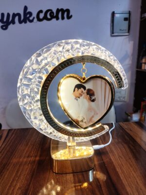 Crystal LED Moon Photo Lamp Heart Shape