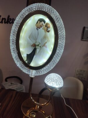 Crystal Light Lamp Photo frame Oval Shape Wedding Gift