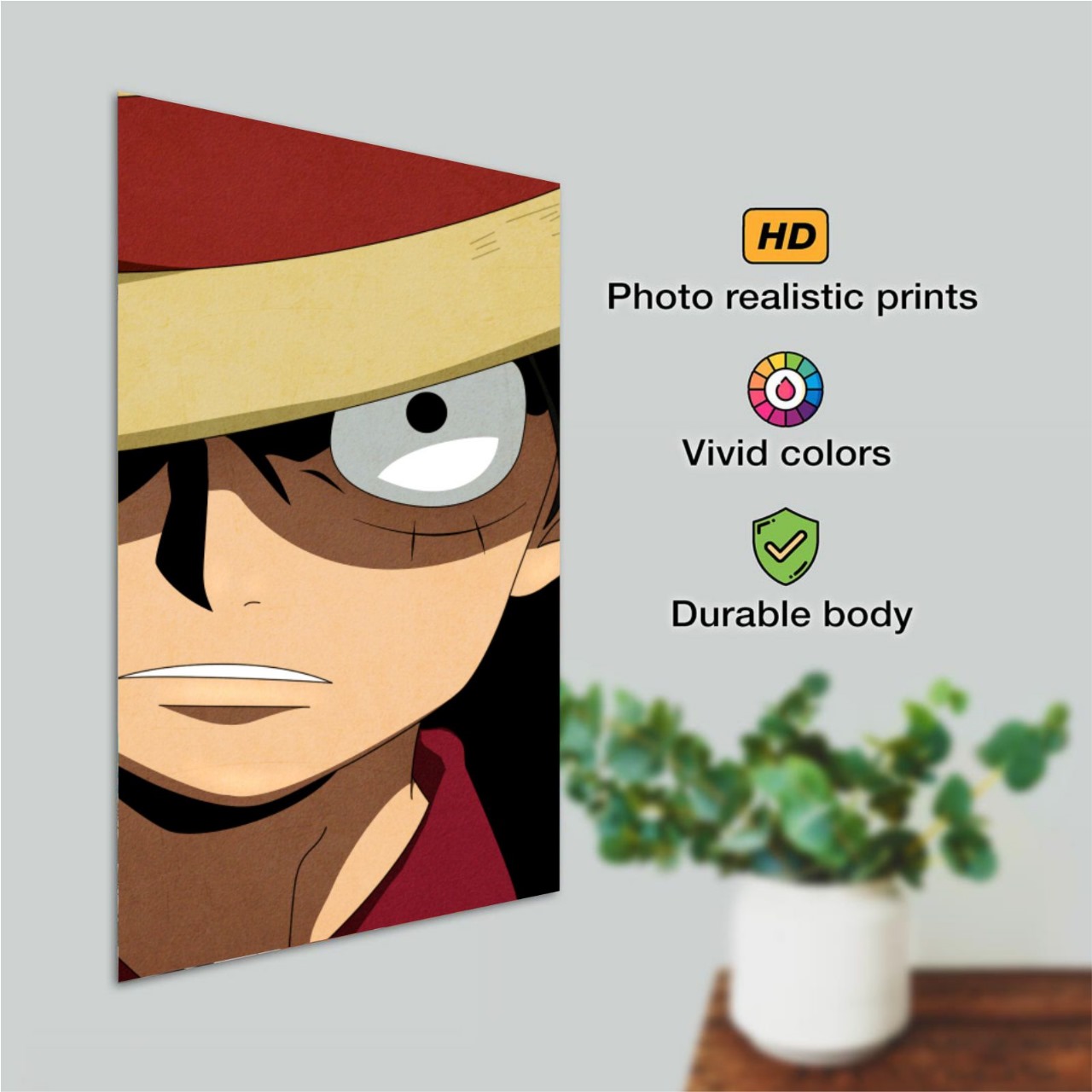 Monkey D Luffy Anime Metal Poster HD Print - Image 2