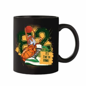 Basket Ball Black Coffee Mug Matte Finish 330ml