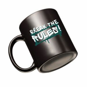 Break The Rules Black Coffee Mug 330ml