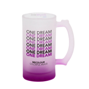Customized Frosted Beer Mug - Gradient Purple