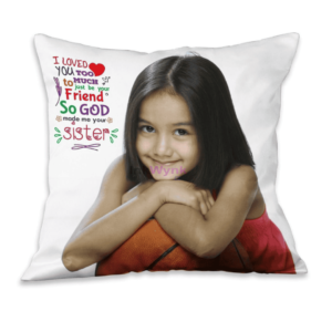 Customized Photo Printed Cushion & Cover White