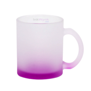 Personalized Frosted Glass Coffee Mug - Gradient Purple
