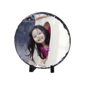 Personalized Rock Photo Frame Round Shape