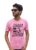 Hustle for That Muscle Graphic Pink T-Shirt for Men