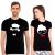 Lady And Gentleman Couple Black Cotton T-Shirt
