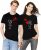 Love Bubble Couple Black Cotton T-Shirt
