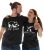 Mr. Lazy and Miss Crazy Couple Black T-Shirt