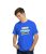 Personalized Printed Half Sleeve Round Neck Cotton T-Shirt (Blue)